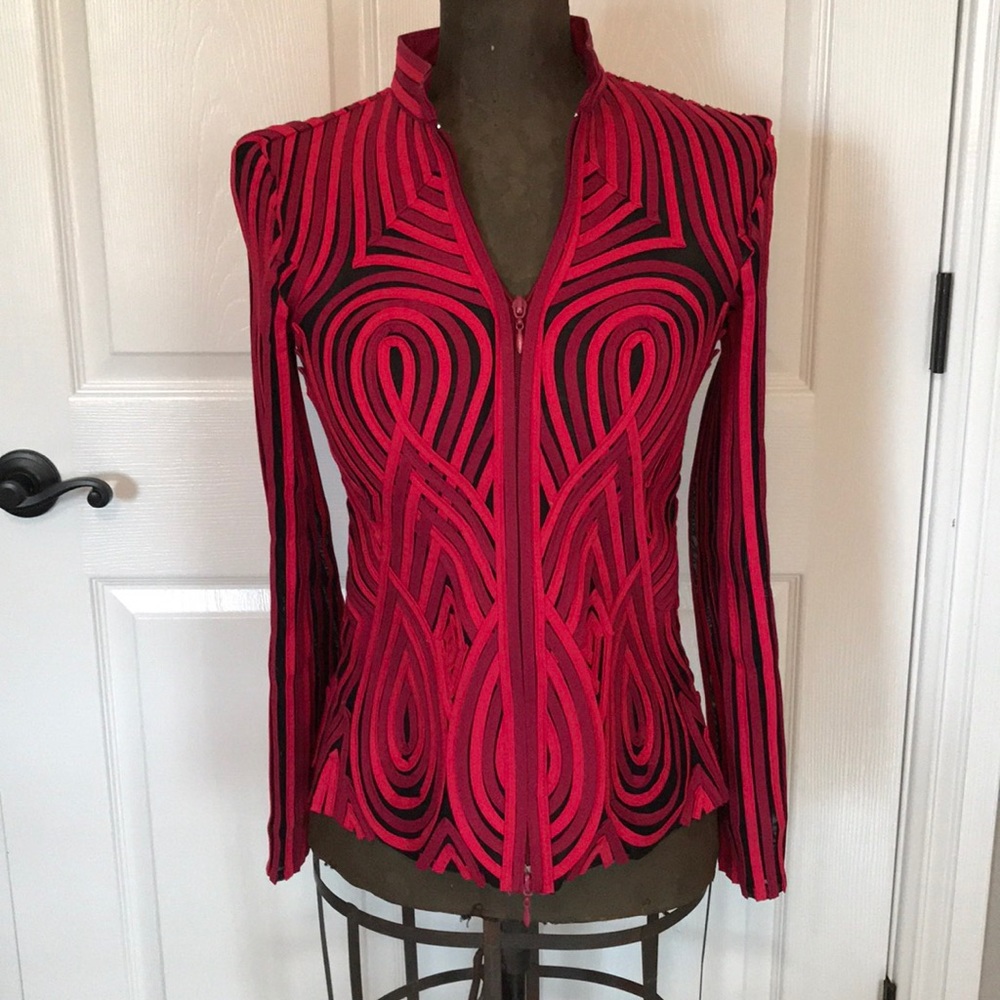 Alexandra Rosati Size 6 Wine/Berry Color Jacket